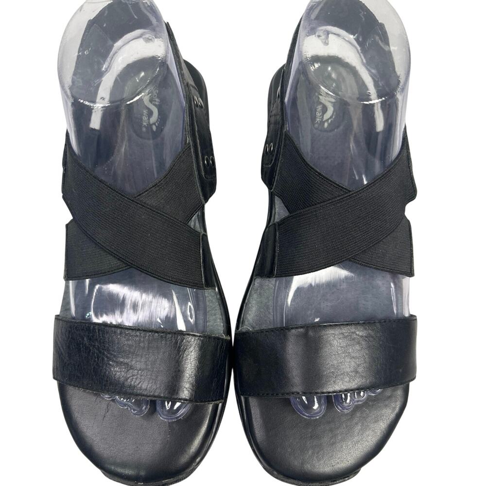 New SOFT-WALK Women’s Black Agoura Sandal - 6-1/2N wore once!